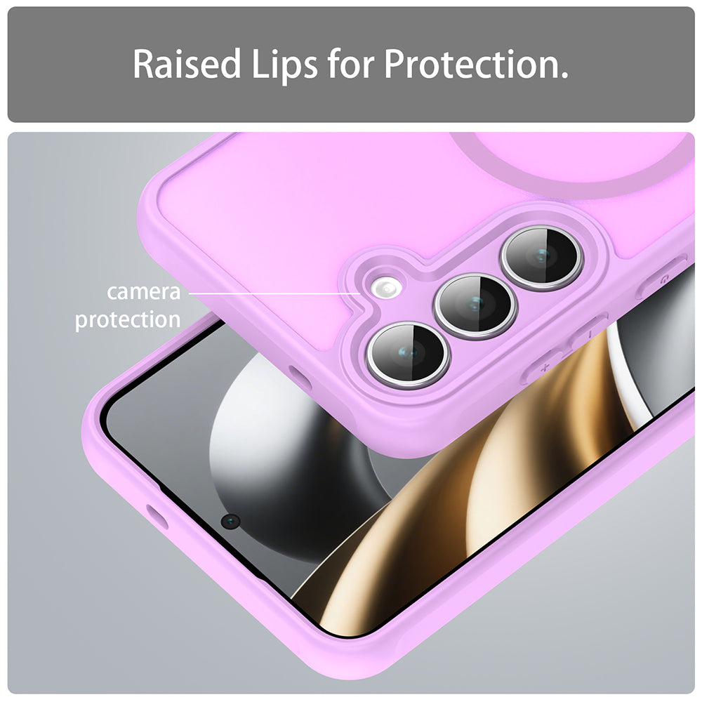 Coque MagSafe pour Samsung Galaxy A17 5G, Techsuit, HaloFrost II, Rose