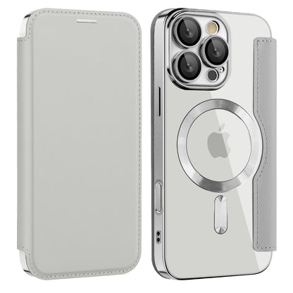 MagSafe-Hülle für Samsung Galaxy A17 5G, Techsuit, SmartMag Book, Grau