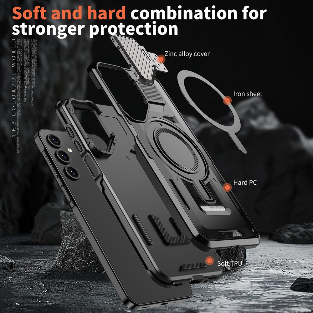 Coque MagSafe pour Samsung Galaxy A25 A256, Techsuit, CamVault, Noire