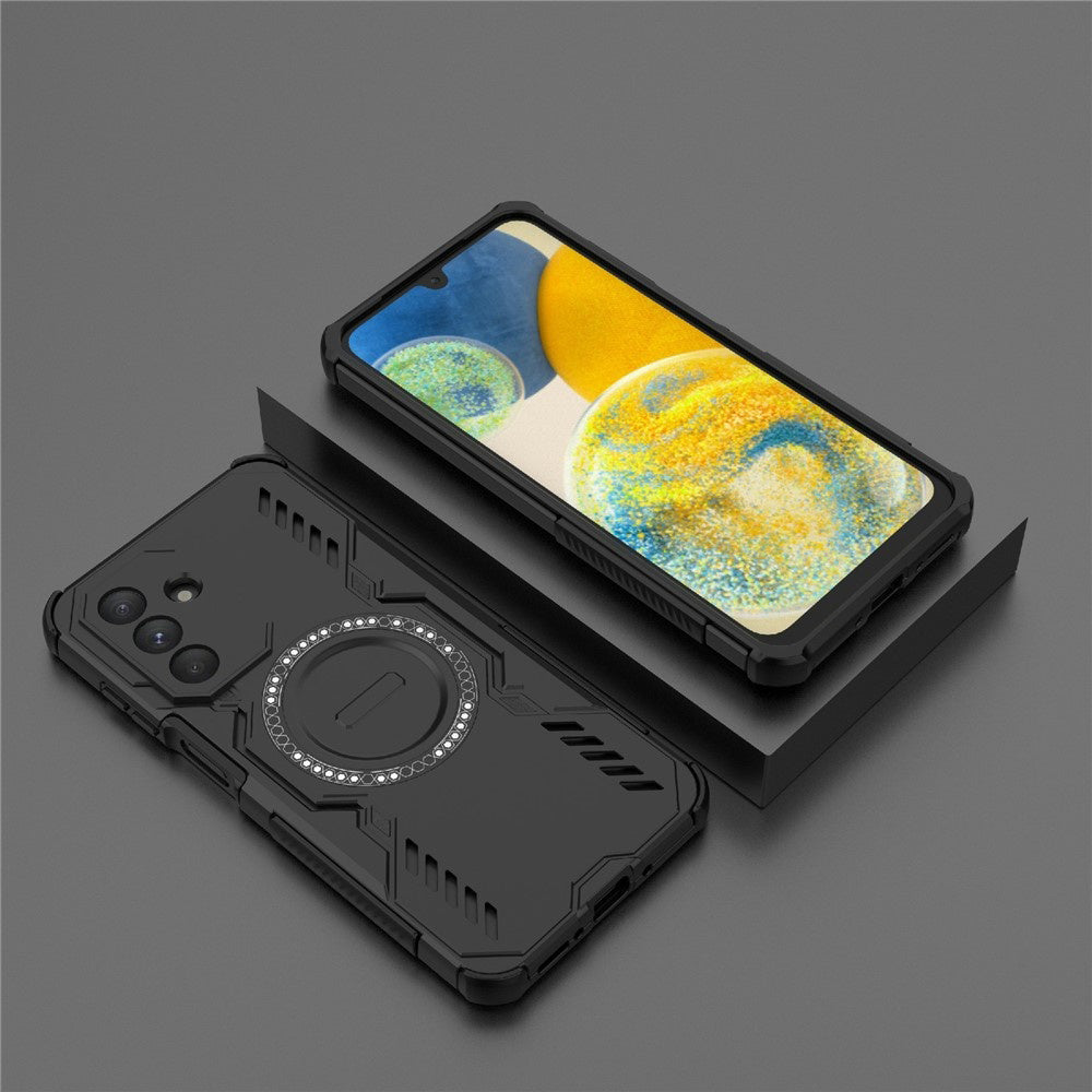 MagSafe-Hülle für Samsung Galaxy A26 A266, Techsuit, ArmorMag, Schwarz