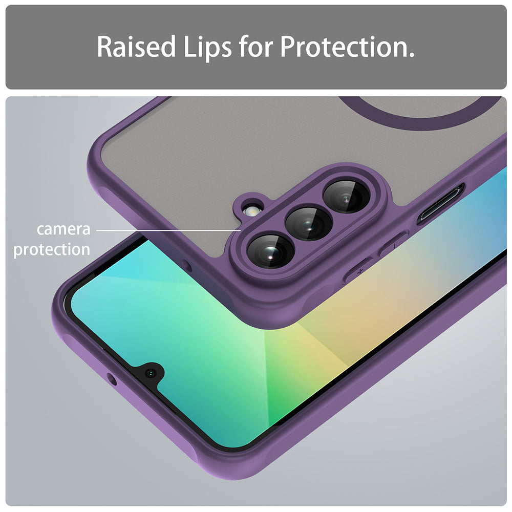 MagSafe-Hülle für Samsung Galaxy A26 A266, Techsuit, HaloFrost II, Lila