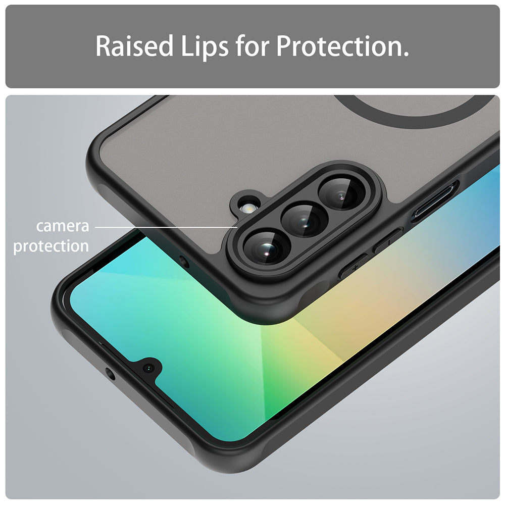 MagSafe-Hülle für Samsung Galaxy A26 A266, Techsuit, HaloFrost II, Schwarz