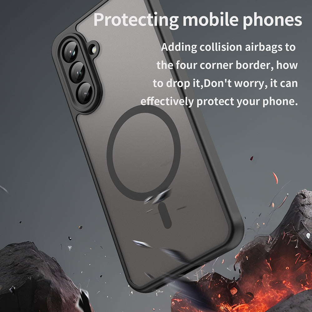 MagSafe-Hülle für Samsung Galaxy A26 A266, Techsuit, HaloFrost II, Schwarz