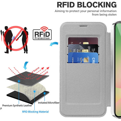 Coque MagSafe pour Samsung Galaxy A26 A266, Techsuit, SmartMag Book, Gris