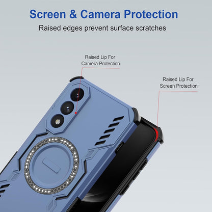 Coque MagSafe pour Samsung Galaxy A27 5G, Techsuit, ArmorMag, Bleue