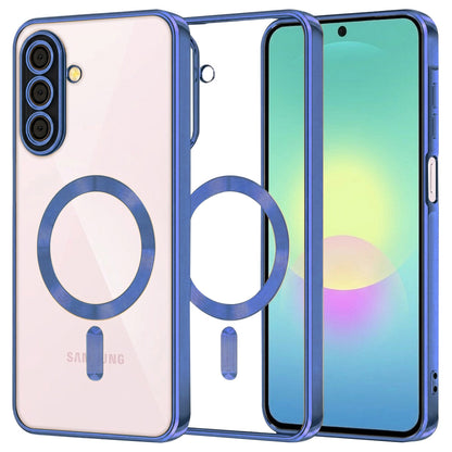 Coque MagSafe pour Samsung Galaxy A27 5G, Techsuit, Luxury Crystal, Bleu Foncé
