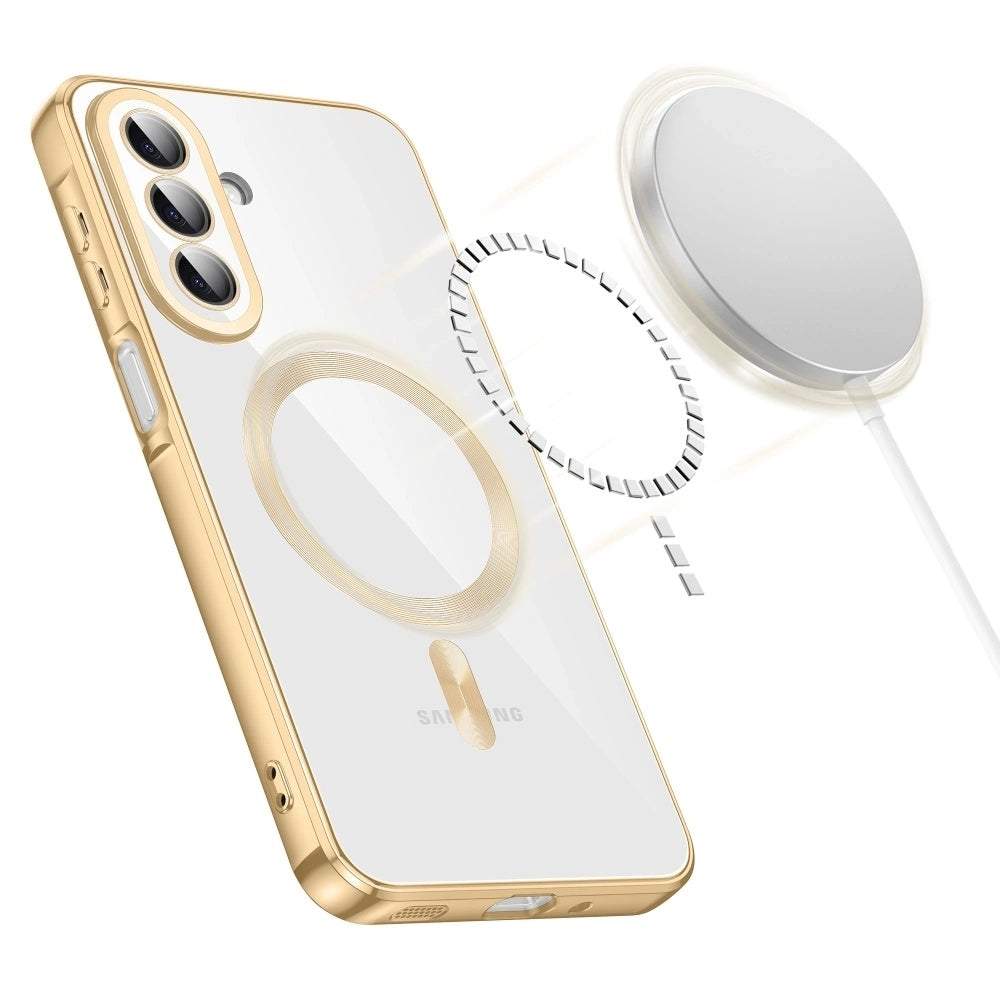Coque MagSafe pour Samsung Galaxy A27 5G, Techsuit, Luxury Crystal, Bleu Foncé