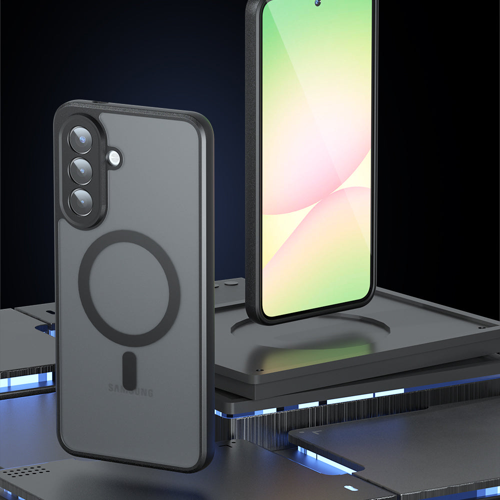 Coque MagSafe pour Samsung Galaxy A27 5G, Techsuit, PureFrost, Noir Satiné