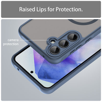 MagSafe Case for Samsung Galaxy A35 5G A356, Techsuit, HaloFrost II, Navy Blue