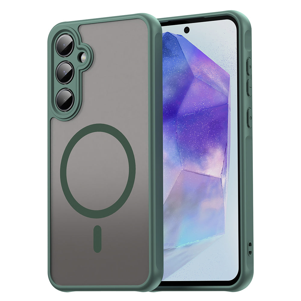 MagSafe Case for Samsung Galaxy A35 5G A356, Techsuit, HaloFrost II, Green