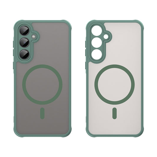 Coque MagSafe pour Samsung Galaxy A35 5G A356, Techsuit, HaloFrost II, Vert