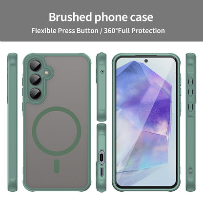 MagSafe Case for Samsung Galaxy A35 5G A356, Techsuit, HaloFrost II, Green