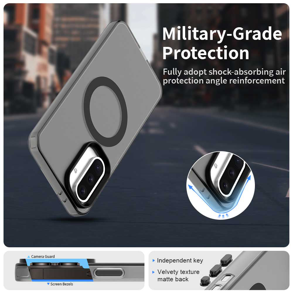 MagSafe-Hülle für Samsung Galaxy A36 A366, Techsuit, CandyCase, Schwarz