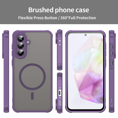 Coque MagSafe pour Samsung Galaxy A36 A366, Techsuit, HaloFrost II, Violet