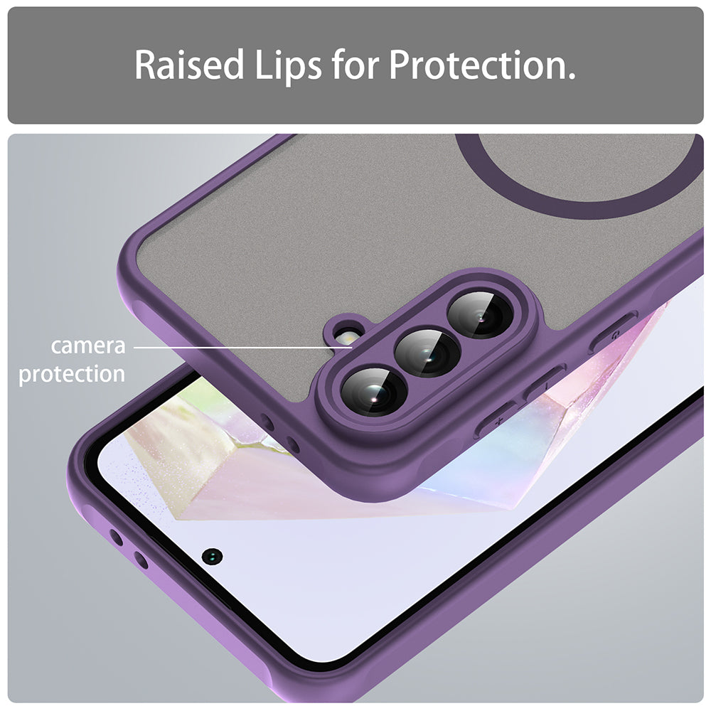 Coque MagSafe pour Samsung Galaxy A36 A366, Techsuit, HaloFrost II, Violet