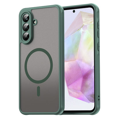 Coque MagSafe pour Samsung Galaxy A36 A366, Techsuit, HaloFrost II, Vert