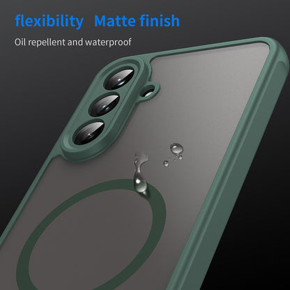 Coque MagSafe pour Samsung Galaxy A36 A366, Techsuit, HaloFrost II, Vert