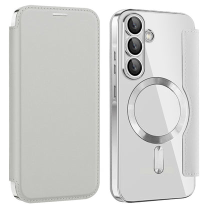 MagSafe Case for Samsung Galaxy A36 A366, Techsuit, SmartMag Book, Gray