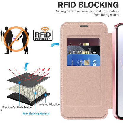 MagSafe Case for Samsung Galaxy A36 A366, Techsuit, SmartMag Book, Pink