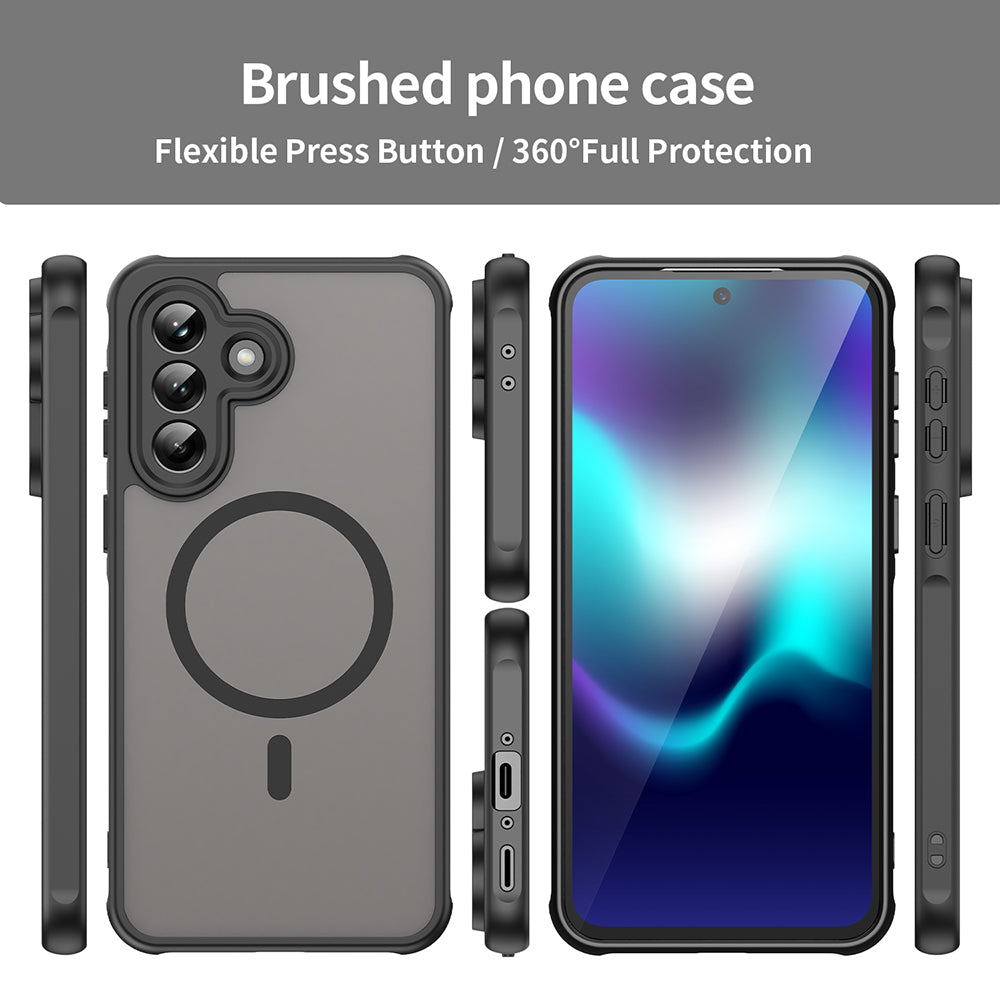 MagSafe Hülle für Samsung Galaxy A37 5G, Techsuit, HaloFrost II, Schwarz