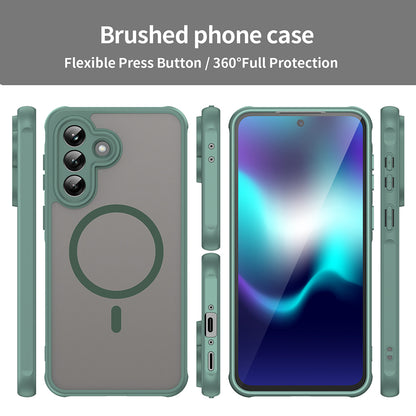 Coque MagSafe pour Samsung Galaxy A37 5G, Techsuit, HaloFrost II, Vert