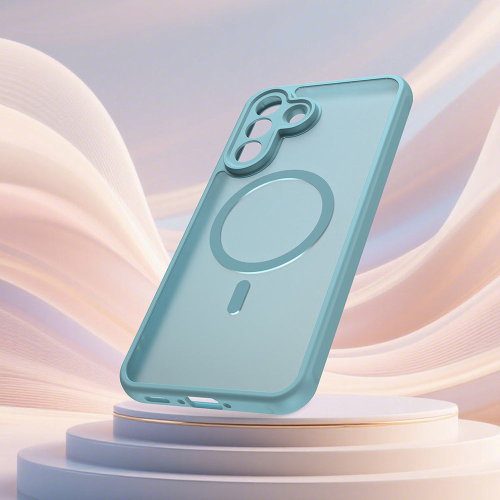 MagSafe Hülle für Samsung Galaxy A37 5G, Techsuit, HaloFrost II, Hellgrün