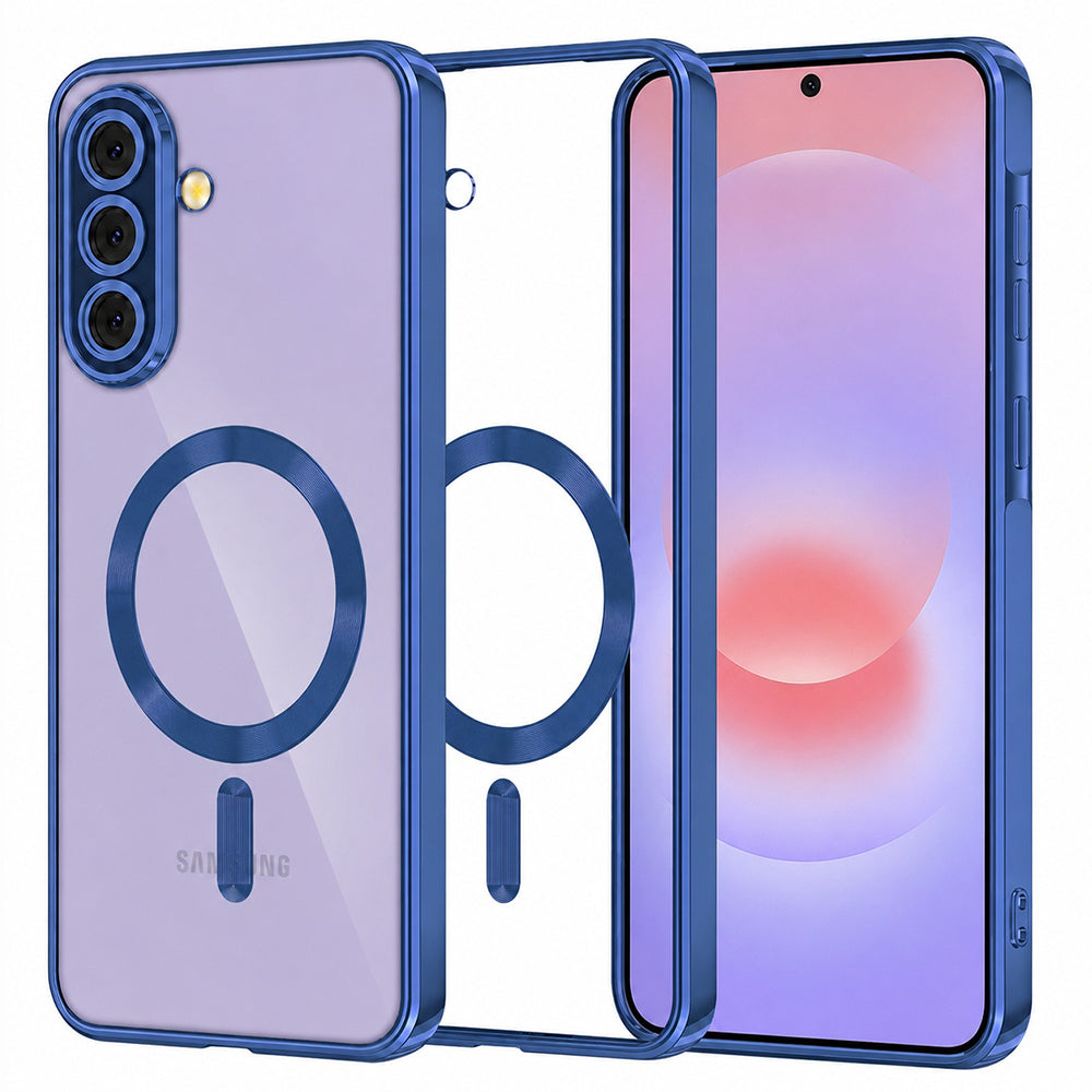 MagSafe-Hülle für Samsung Galaxy A37 5G, Techsuit, Luxury Crystal, Dunkelblau