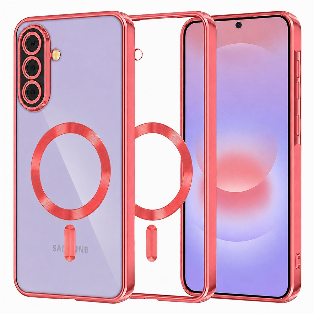 MagSafe-Hülle für Samsung Galaxy A37 5G, Techsuit, Luxury Crystal, Rot