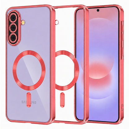 MagSafe-Hülle für Samsung Galaxy A37 5G, Techsuit, Luxury Crystal, Rot