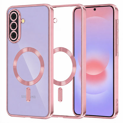 MagSafe Case for Samsung Galaxy A37 5G, Techsuit, Luxury Crystal, Pink