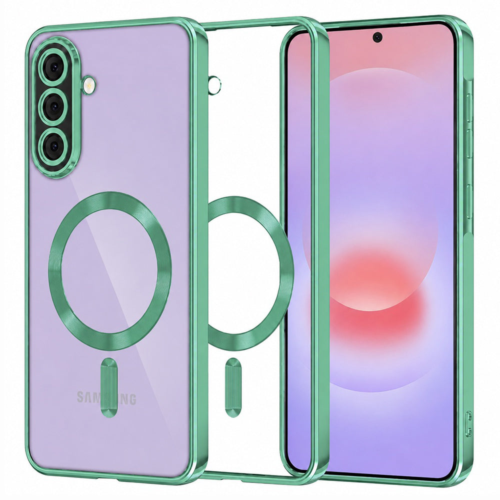 MagSafe-Hülle für Samsung Galaxy A37 5G, Techsuit, Luxury Crystal, Hellgrün