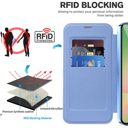 MagSafe Hülle für Samsung Galaxy A37 5G, Techsuit, SmartMag Book, Blau