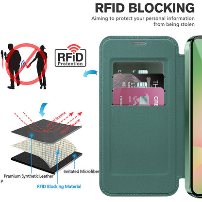 Étui MagSafe pour Samsung Galaxy A37 5G, Techsuit, SmartMag Book, Vert