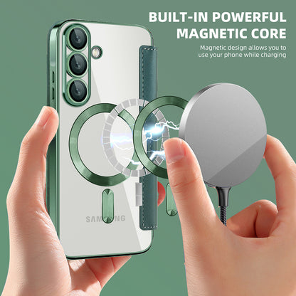 Étui MagSafe pour Samsung Galaxy A37 5G, Techsuit, SmartMag Book, Vert