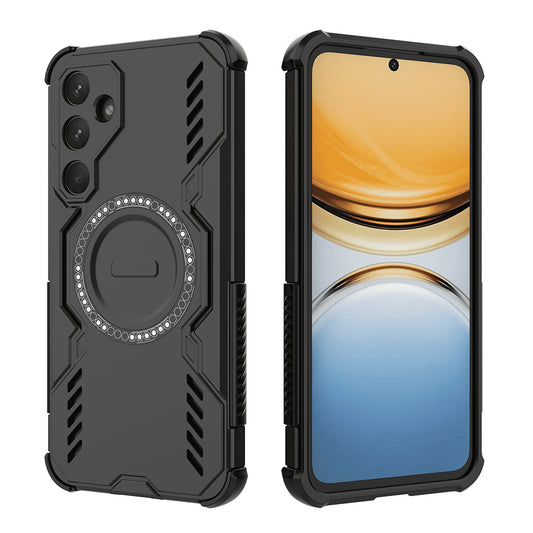 Coque MagSafe pour Samsung Galaxy A55 5G A556, Techsuit, ArmorMag, Noire