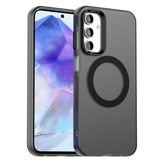Coque MagSafe pour Samsung Galaxy A55 5G A556, Techsuit, CandyCase, Noire