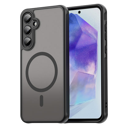 MagSafe-Hülle für Samsung Galaxy A55 5G A556, Techsuit, HaloFrost II, Schwarz