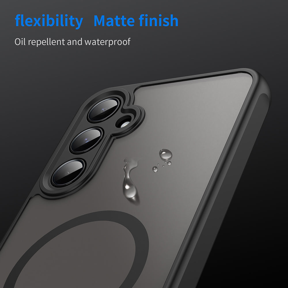 MagSafe-Hülle für Samsung Galaxy A55 5G A556, Techsuit, HaloFrost II, Schwarz