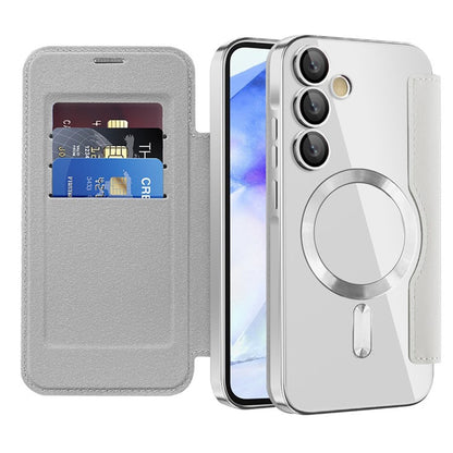 MagSafe Case for Samsung Galaxy A55 5G A556, Techsuit, SmartMag Book, Gray
