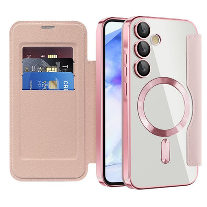 MagSafe Case for Samsung Galaxy A55 5G A556, Techsuit, SmartMag Book, Pink