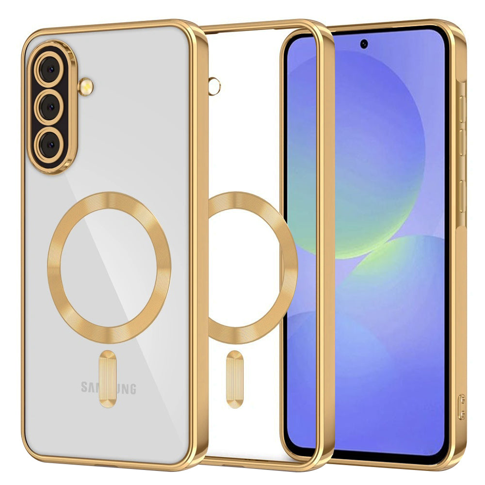 MagSafe-Hülle für Samsung Galaxy A56 A566 / A36 A366, Techsuit, Luxury Crystal, Gold