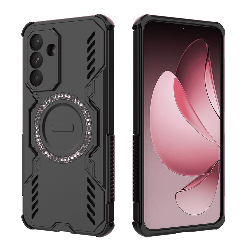 MagSafe-Hülle für Samsung Galaxy A56 A566, Techsuit, ArmorMag, Schwarz