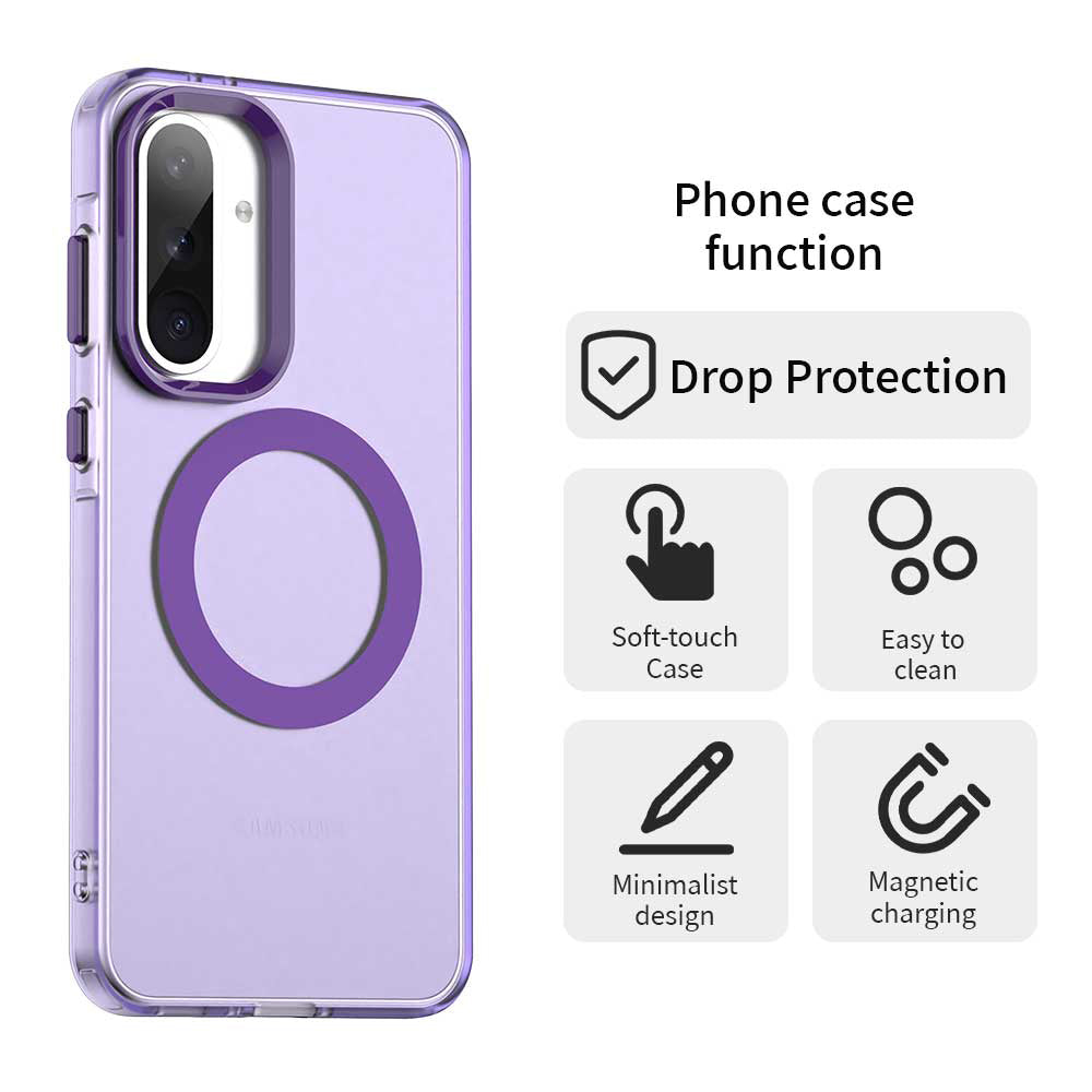 MagSafe Case for Samsung Galaxy A56 A566, Techsuit, CandyCase, Purple