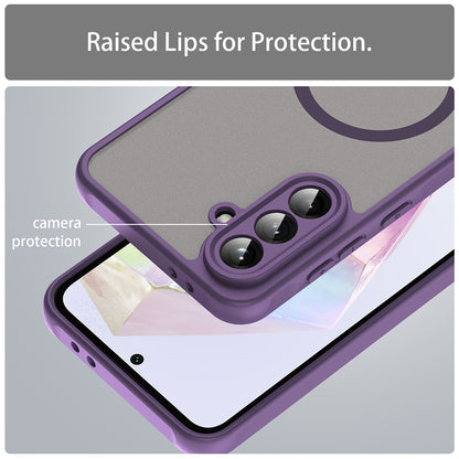 Coque MagSafe pour Samsung Galaxy A56 A566, Techsuit, HaloFrost II, Violet