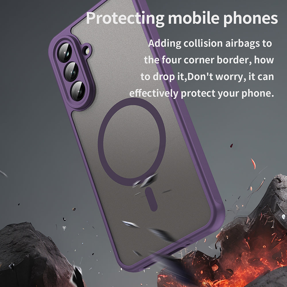 Coque MagSafe pour Samsung Galaxy A56 A566, Techsuit, HaloFrost II, Violet