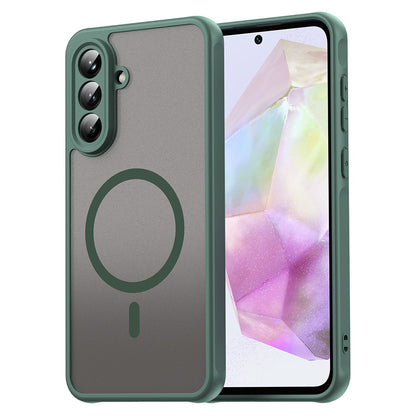 Coque MagSafe pour Samsung Galaxy A56 A566, Techsuit, HaloFrost II, Vert