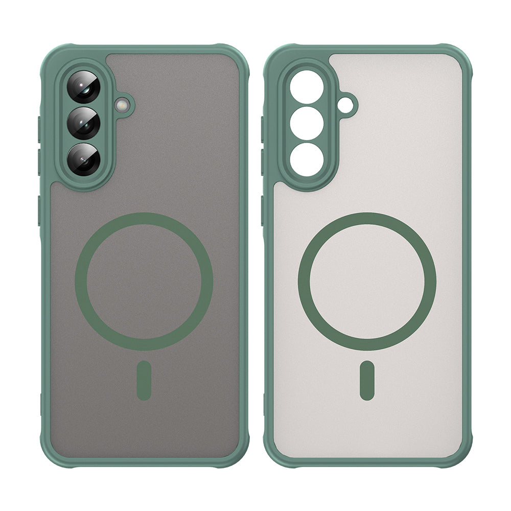 Coque MagSafe pour Samsung Galaxy A56 A566, Techsuit, HaloFrost II, Vert