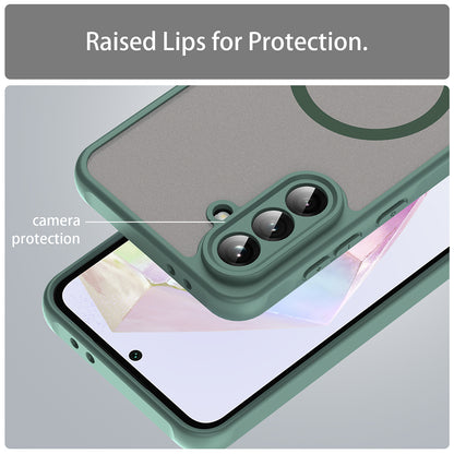 Coque MagSafe pour Samsung Galaxy A56 A566, Techsuit, HaloFrost II, Vert