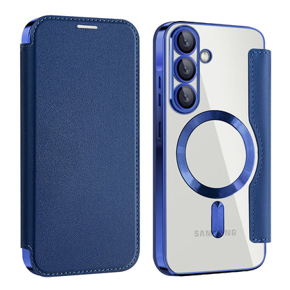 MagSafe-Hülle für Samsung Galaxy A56 A566, Techsuit, SmartMag Book, Blau