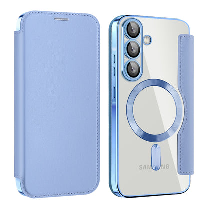 MagSafe-Hülle für Samsung Galaxy A56 A566, Techsuit, SmartMag Book, Blau